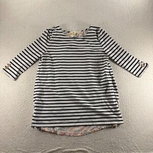 Matilda Jane Clothing Joanna Gaines Striped‎ Floral Back Open Back Top Womens L